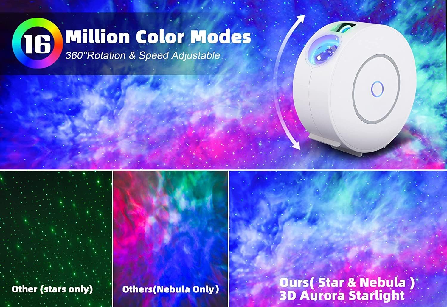 Star Projector Galaxy Light Bedroom connected with Alexa and Google Home V178-22741