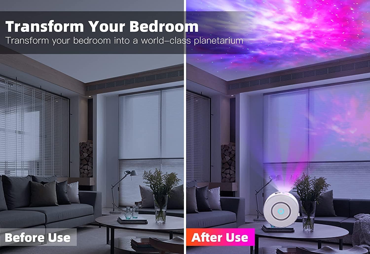Star Projector Galaxy Light Bedroom connected with Alexa and Google Home V178-22741