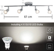 Modern 4 Light Track Lighting Kit LED (Chrome) V178-23361