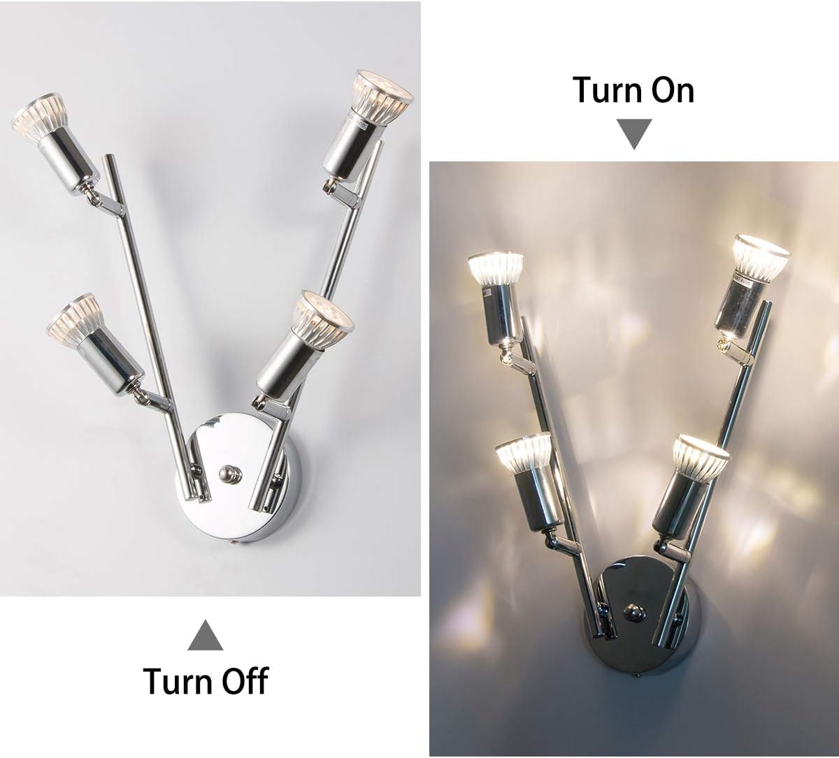 Modern 4 Light Track Lighting Kit LED (Chrome) V178-23361