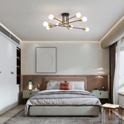 Modern Black Gold Ceiling Light 8 Lights V178-23441