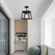 Farmhouse Pendant Light Rustic Lantern Chandelier Black V178-23511