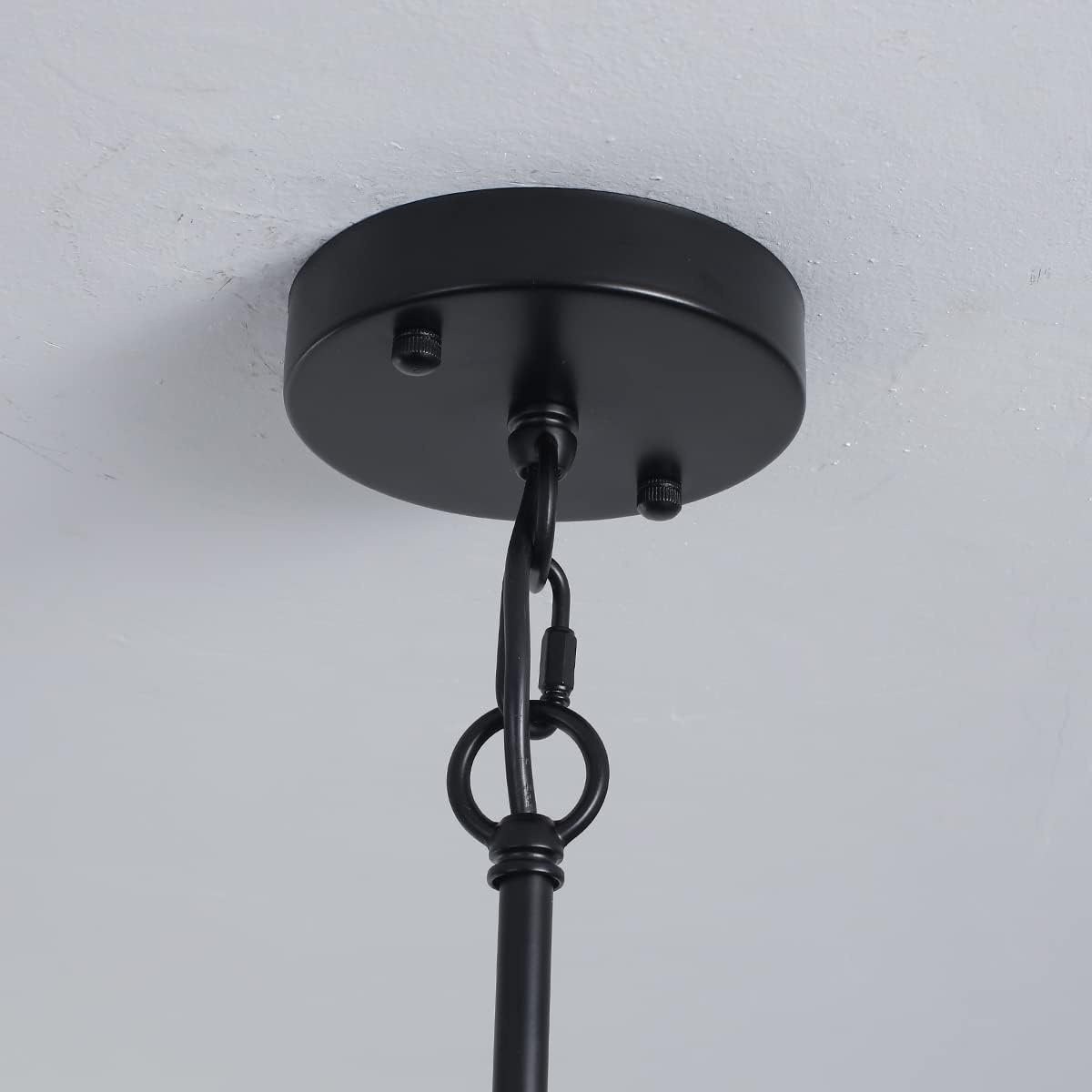 Farmhouse Pendant Light Rustic Lantern Chandelier Black V178-23511