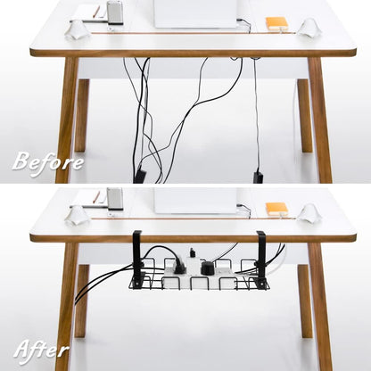 2 pack Under Desk Cable Management Tray, Black V178-23681