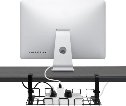 2 pack Under Desk Cable Management Tray, Black V178-23681