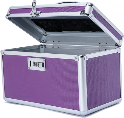 Locking Combination Medicine Box (Purple/Medium) V178-26981