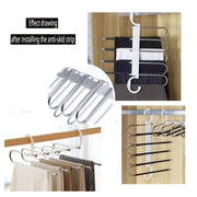 2 Pack Adjustable Multi-Layer 5 in 1 Pants Hanger for Wardrobe and Home Storage (White) V178-29489