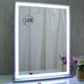 10x Magnification Mirror with Smart Touch Control and 3 Colors Dimmable Light for Bathroom and Bedroom (71 x V178-30001