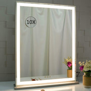 10x Magnification Mirror with Smart Touch Control and 3 Colors Dimmable Light for Bathroom and Bedroom (71 x V178-30001