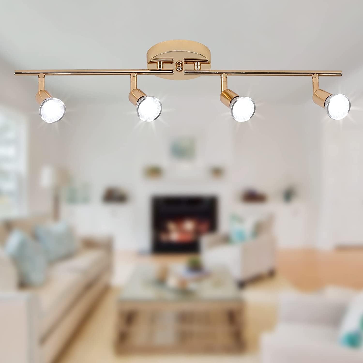 Modern 4-Light Track Lighting Kit LED (Gold) V178-33057