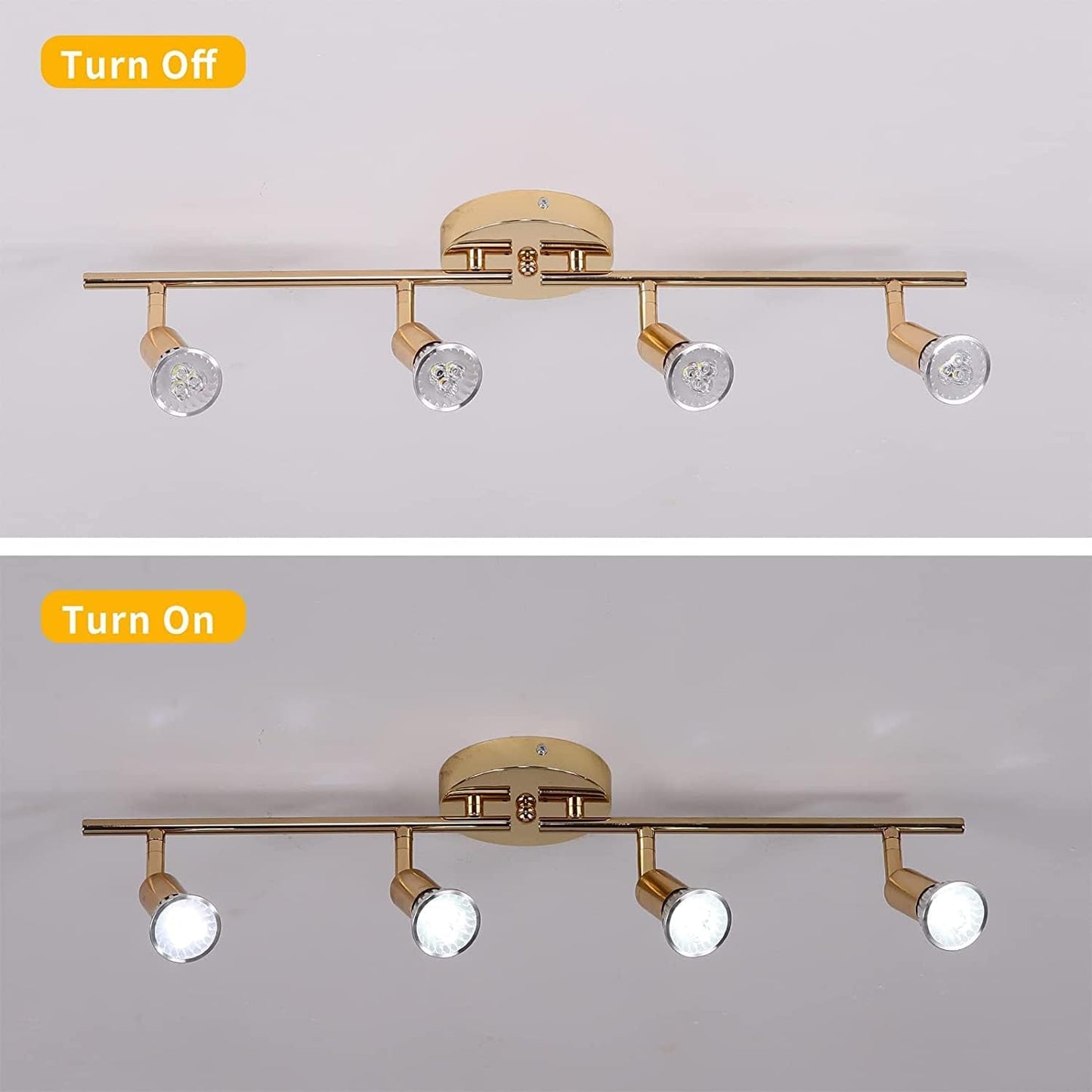 Modern 4-Light Track Lighting Kit LED (Gold) V178-33057