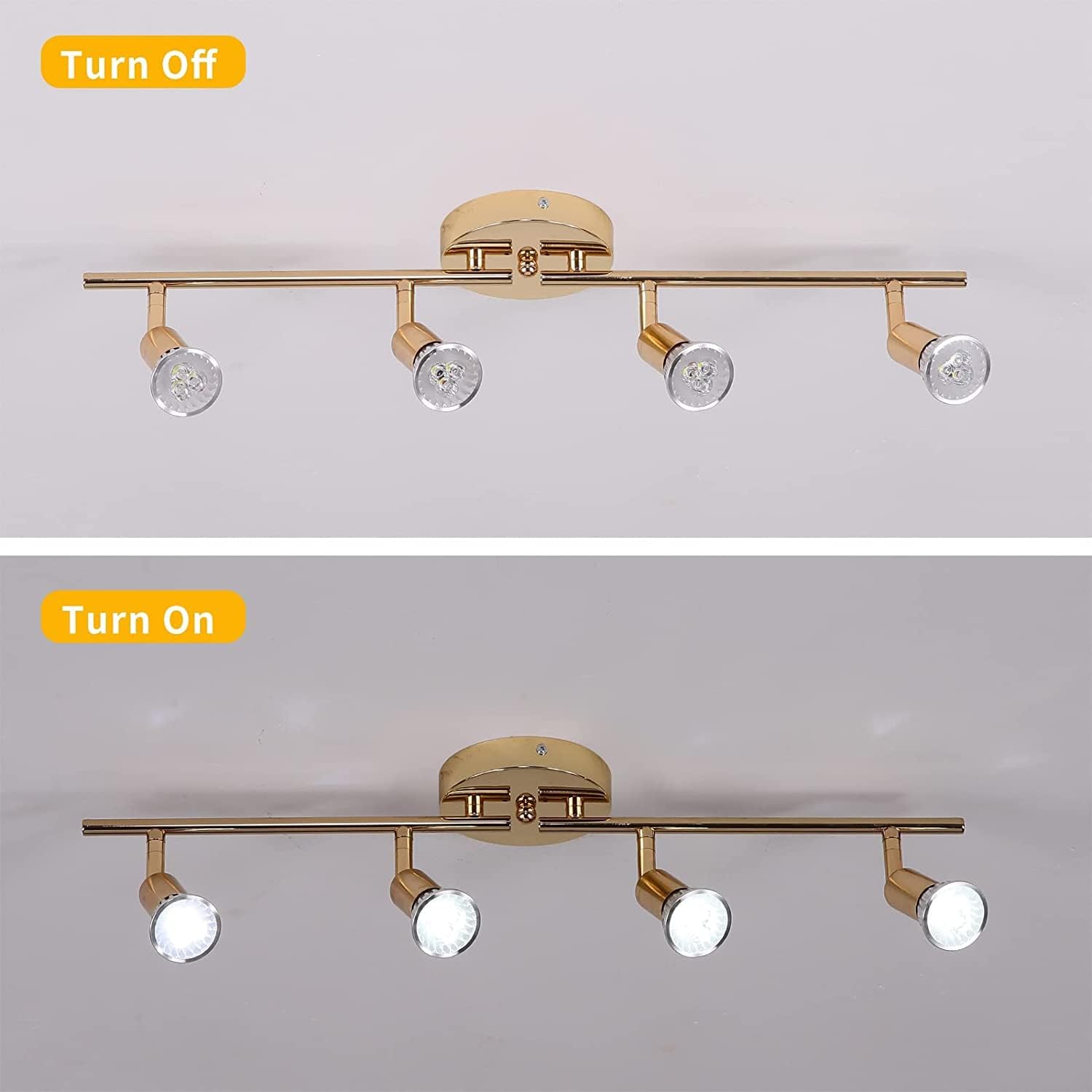 Modern 4-Light Track Lighting Kit LED (Gold) V178-33057