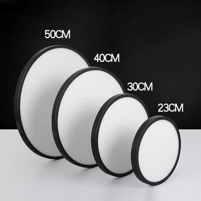 LED Ceiling Light Fixture, Natural Light, 24W 4500K ,Black V178-33381