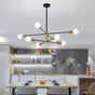 Sputnik Chandelier Modern Industrial, 8-Light , Black & Gold V178-33531