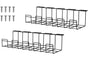 2 Pack Under Desk Cable Management Tray, Black V178-34363