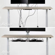 2 Pack Under Desk Cable Management Tray, Black V178-34363