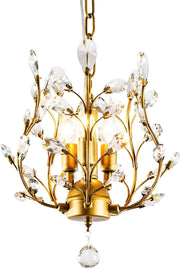 Crystal Chandelier Vintage, 3 Lights, Gold V178-34577