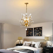 Crystal Chandelier Vintage, 3 Lights, Gold V178-34577