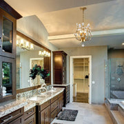 Crystal Chandelier Vintage, 3 Lights, Gold V178-34577