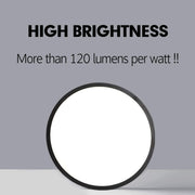 LED Ceiling Light Fixture, Natural Light, 28W 4500K ,Black V178-35367