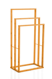 CARLA HOME Bamboo Towel Bar Holder Rack 3-Tier Free Standing for Bathroom. Towel Racks. Towel Rail Bathroom V178-36011