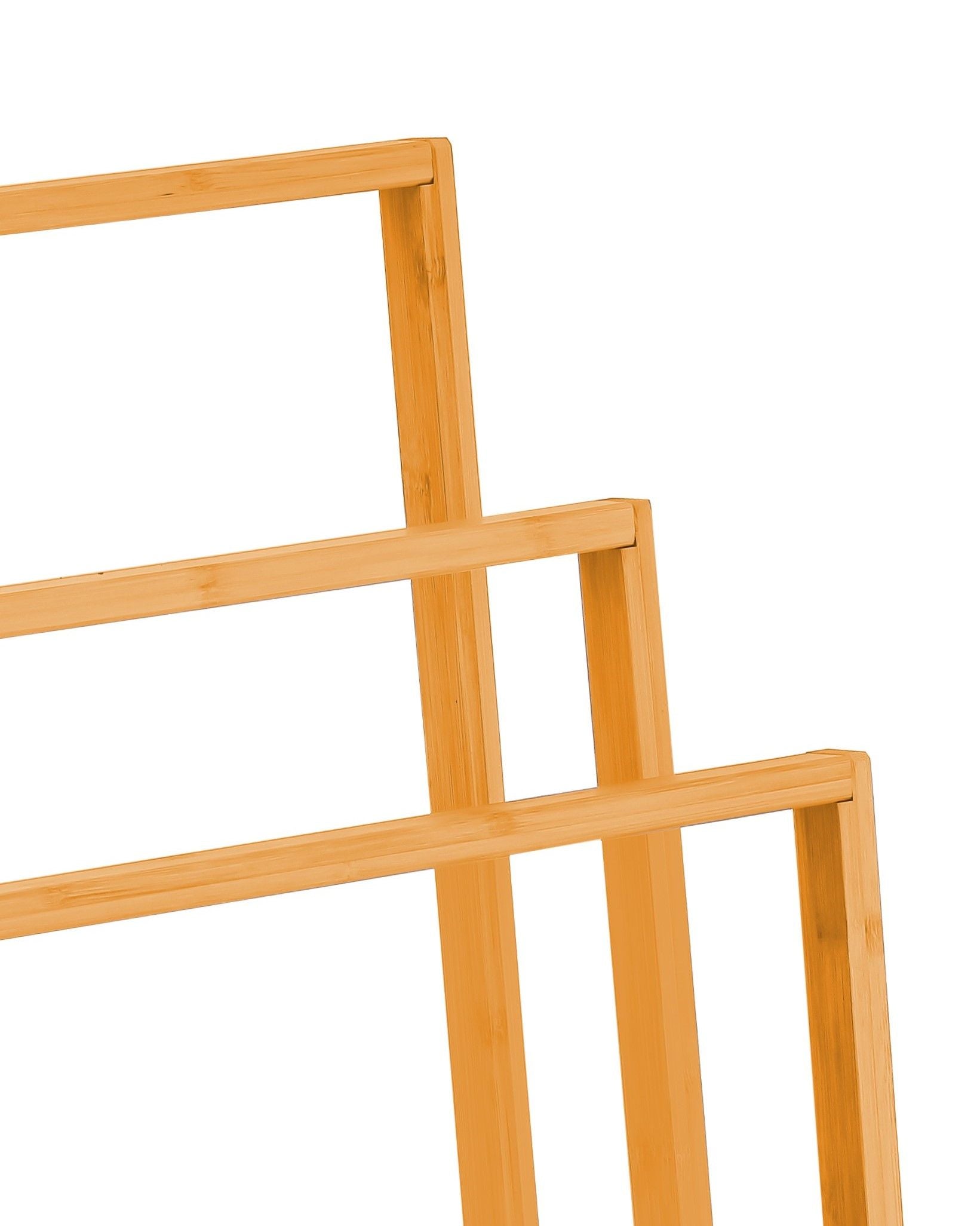 CARLA HOME Bamboo Towel Bar Holder Rack 3-Tier Free Standing for Bathroom. Towel Racks. Towel Rail Bathroom V178-36011