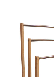 Bamboo Towel Bar Metal Holder Rack 3-Tier Freestanding for Bathroom and Bedroom V178-36012