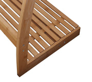 Bamboo Towel Bar Metal Holder Rack 3-Tier Freestanding and Bottom shelf for Bathroom V178-36013