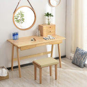 Hanging Round Wall Mirror 38 cm - Solid Bamboo Frame and Adjustable Leather Strap for Bathroom and Bedroom V178-36014