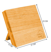 Natural Bamboo Magnetic Knife Block Holder with Strong Magnets for Home Kitchen Storage & Organisation V178-36017