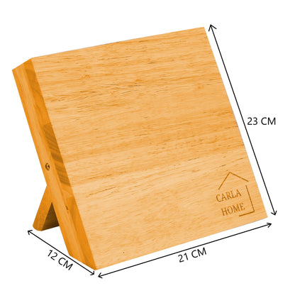 Natural Bamboo Magnetic Knife Block Holder with Strong Magnets for Home Kitchen Storage & Organisation V178-36017