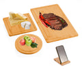 3 Pieces Bamboo Cutting Board with Juice Groove and Mobile Holder included for Home Kitchen V178-36019
