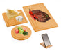 3 Pieces Bamboo Cutting Board with Juice Groove and Mobile Holder included for Home Kitchen V178-36019