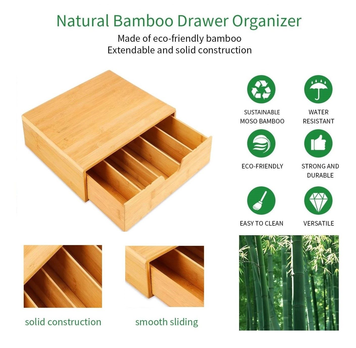 Bamboo K-Cup Coffee Pod Holder Storage Organizer for Kitchen, Jewelry and Cosmetic V178-36020