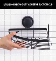 2 Pack Round Corner Shower Caddy Shelf Basket Rack with Premium Vacuum Suction Cup No-Drilling for Bathroom V178-36027