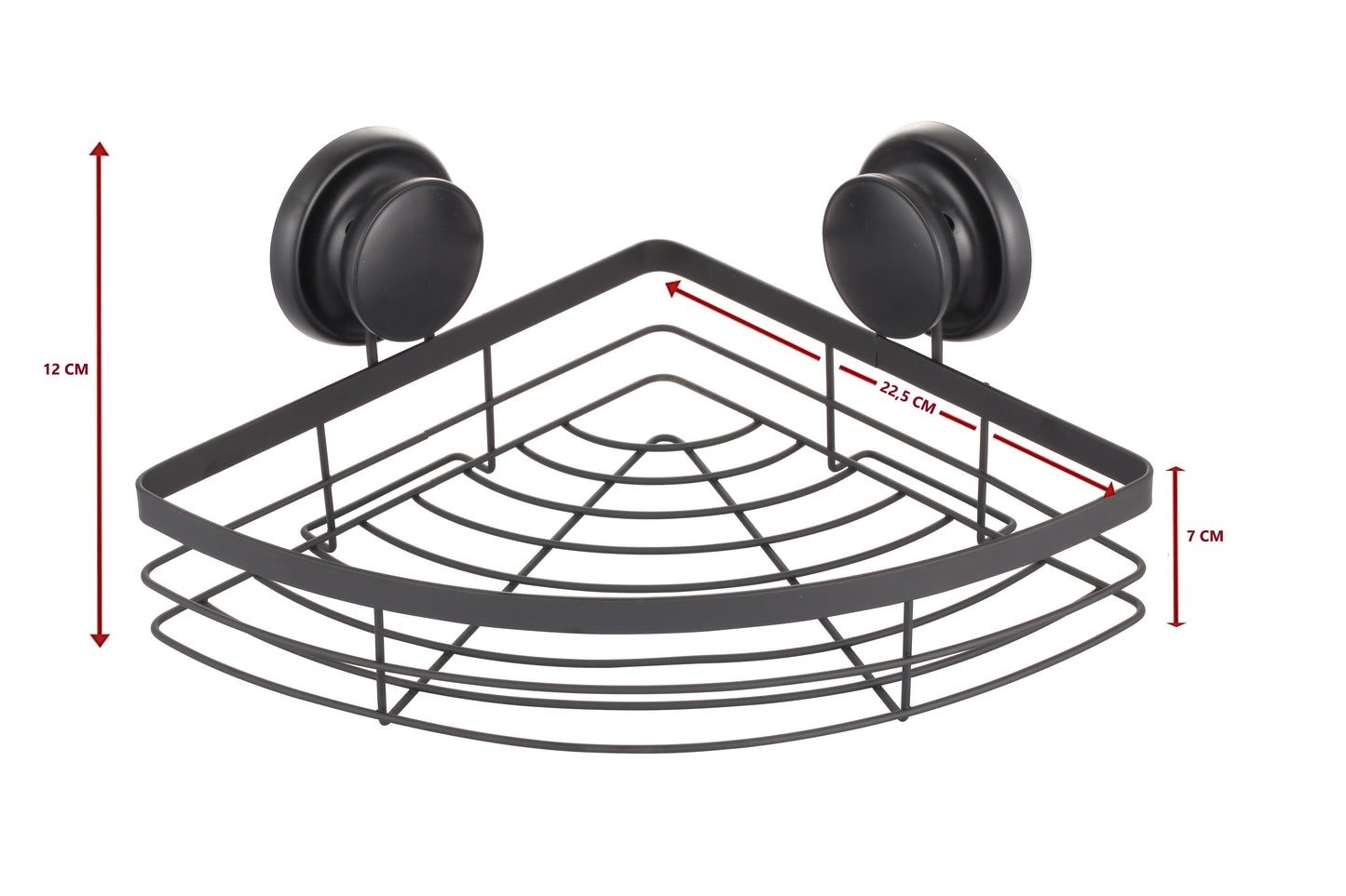 2 Pack Round Corner Shower Caddy Shelf Basket Rack with Premium Vacuum Suction Cup No-Drilling for Bathroom V178-36027