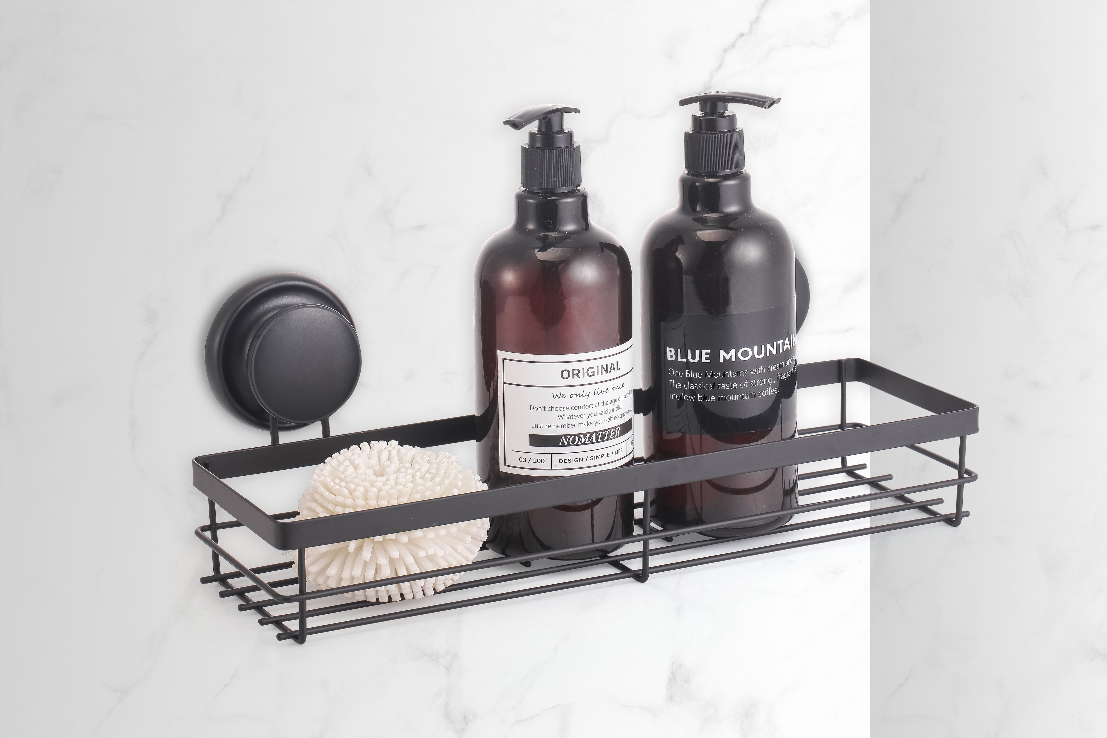 2 Pack Rectangular Corner Shower Caddy Shelf Basket Rack with Premium Vacuum Suction Cup No-Drilling for V178-36028