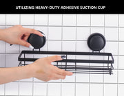 2 Pack Rectangular Corner Shower Caddy Shelf Basket Rack with Premium Vacuum Suction Cup No-Drilling for V178-36028