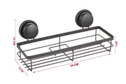 2 Pack Rectangular Corner Shower Caddy Shelf Basket Rack with Premium Vacuum Suction Cup No-Drilling for V178-36028