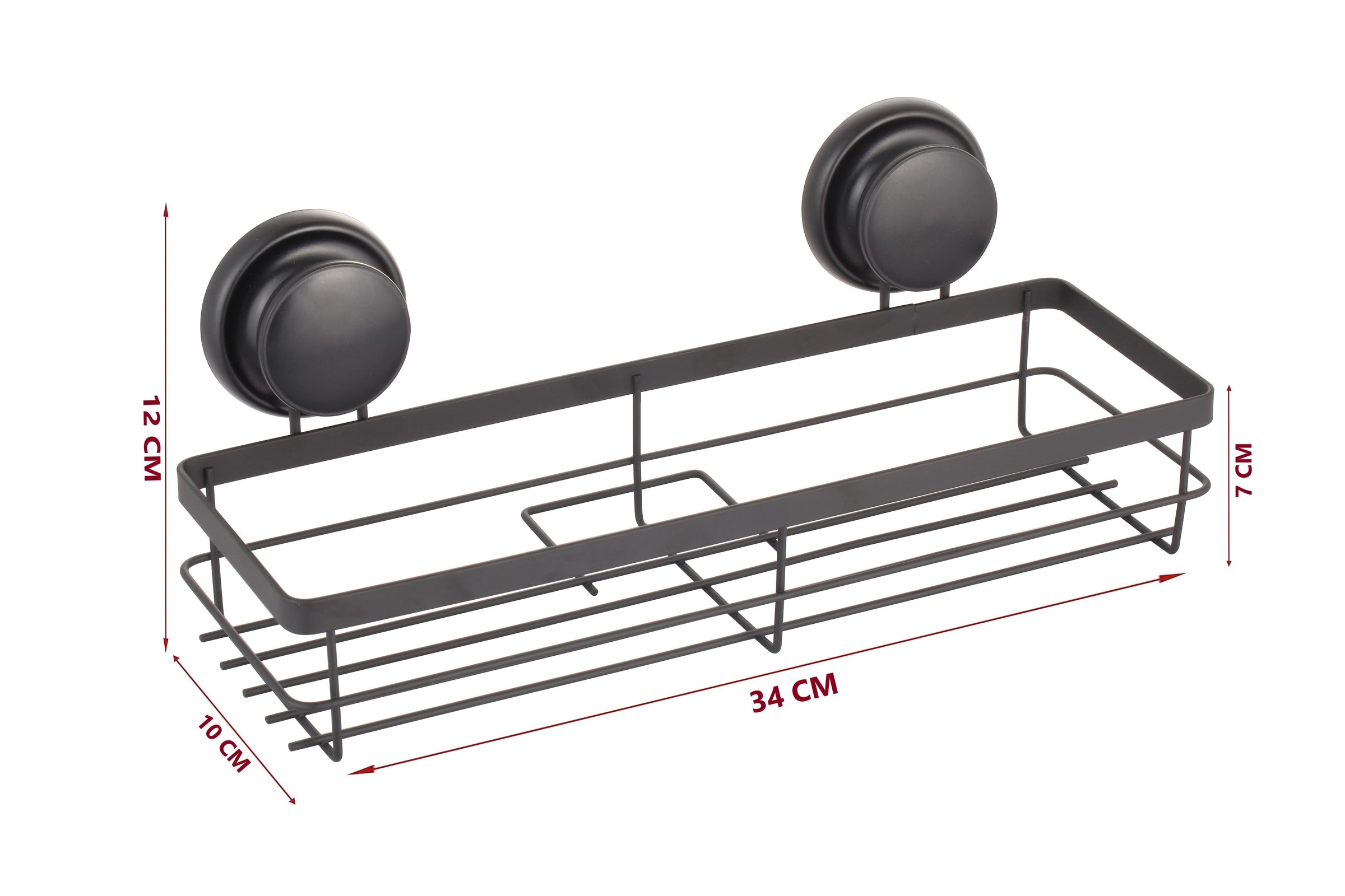 2 Pack Rectangular Corner Shower Caddy Shelf Basket Rack with Premium Vacuum Suction Cup No-Drilling for V178-36028