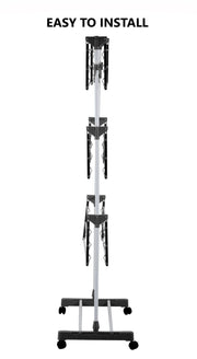 Folding 3 Tier Clothes Laundry Drying Rack with Stainless Steel Tubes for Indoor & Outdoor Home V178-36029