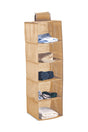 5 Tier Shelf Hanging Closet Organizer and Storage for Clothes (Beige) V178-36031