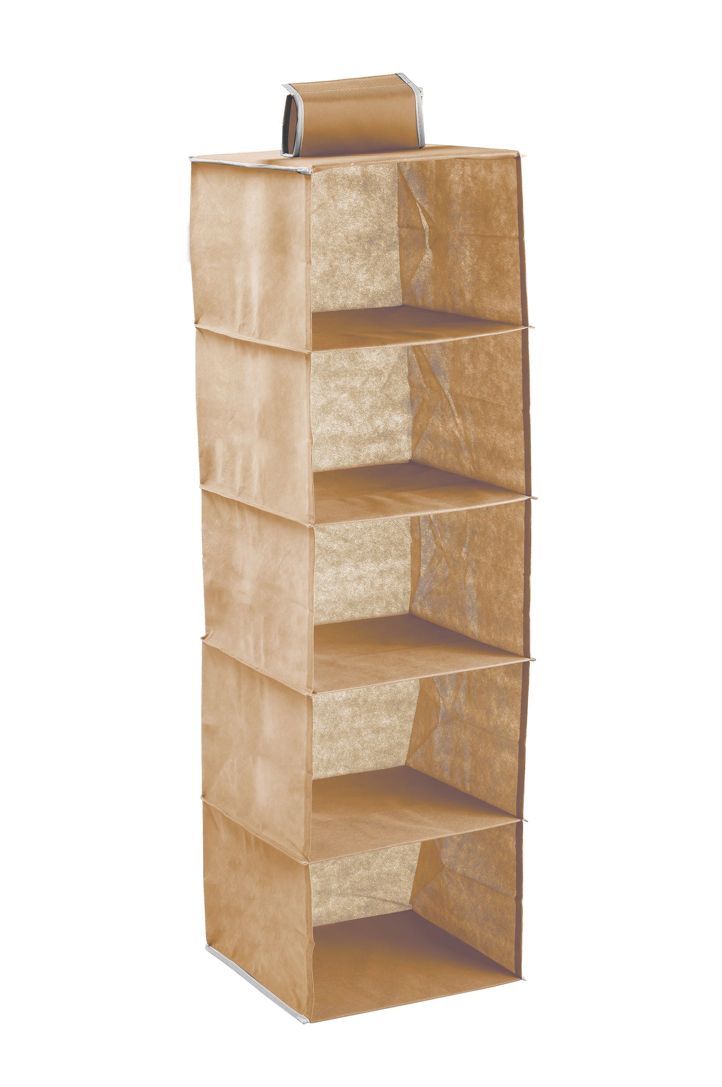 5 Tier Shelf Hanging Closet Organizer and Storage for Clothes (Beige) V178-36031