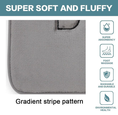 Extra Thick Memory Foam & Super Comfort Bath Rug Mat for Bathroom (60 x 40 cm, Grey) V178-36033
