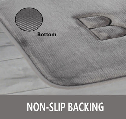 Extra Thick Memory Foam & Super Comfort Bath Rug Mat for Bathroom (60 x 40 cm, Grey) V178-36033