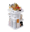 360 Rotating Large Capacity Makeup Organizer for Bedroom and Bathroom (White) V178-36034