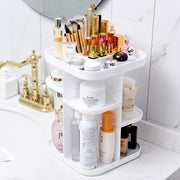 360 Rotating Large Capacity Makeup Organizer for Bedroom and Bathroom (White) V178-36034