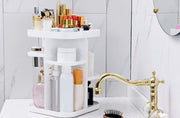 360 Rotating Large Capacity Makeup Organizer for Bedroom and Bathroom (White) V178-36034