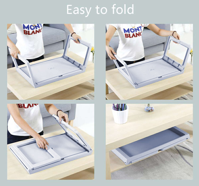 Multifunction Laptop Bed Desk with foldable legs for Home Office (Blue) V178-36038