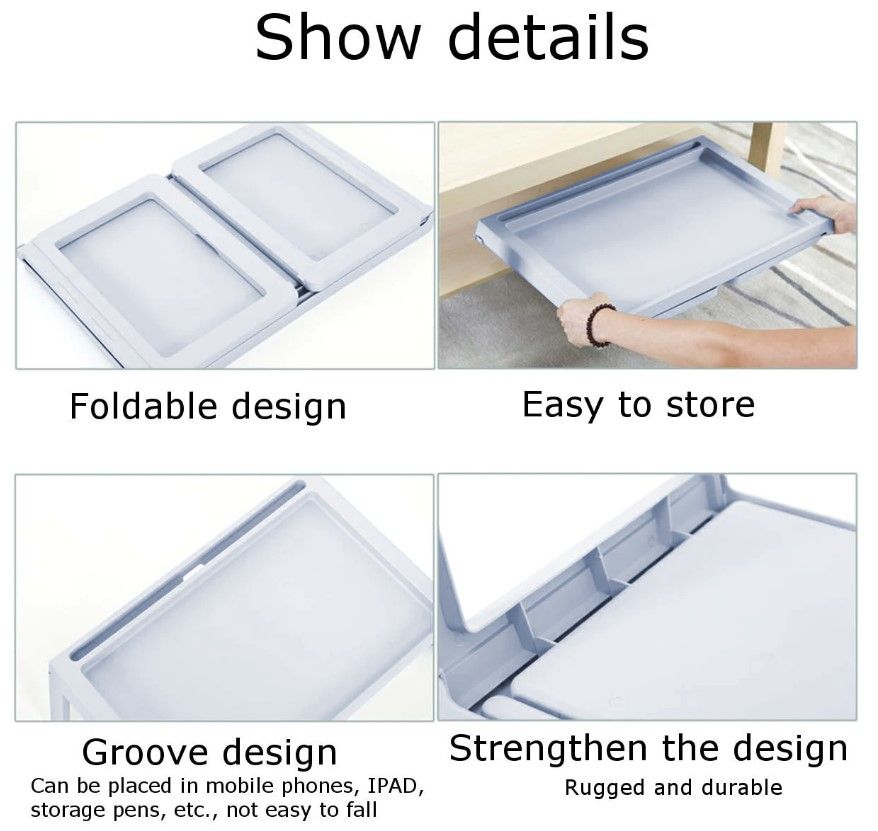 Multifunction Laptop Bed Desk with foldable legs for Home Office (Blue) V178-36038
